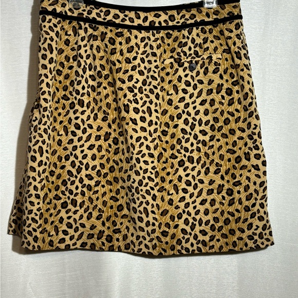 EP Pro Golf Skort 12Multicolored Animal Print Black Trim  Side ZIP Lining EUC - Picture 2 of 12